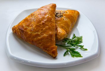 Samsa Pies On A Plate