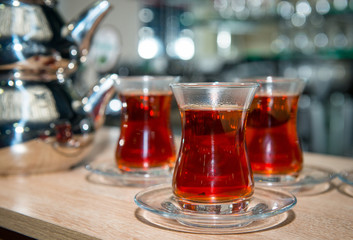 Turkish Tea Glasses And Tea Pots