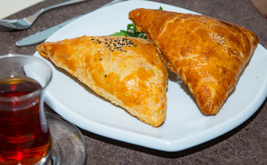 Samsa Pies On A Plate