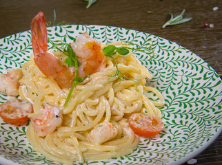 Spaghetti With Shrimps