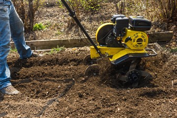 Motoblock, manual plow.