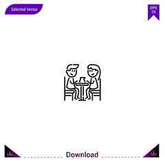 Outline terrace  icon isolated on white background. Line pictogram. Graphic design, mobile application. Editable stroke. EPS10 format vector illustration