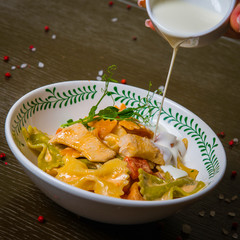 Farfalle With Salmon And Creamy Sauce