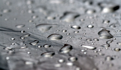 Unusual monochrome background of mercury or water drops