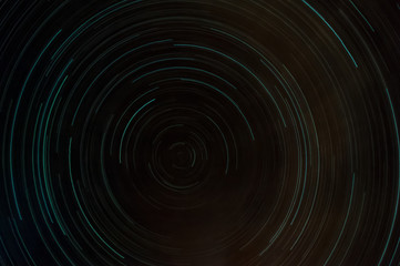 Long exposure of the sky seen at night with thousands of stars