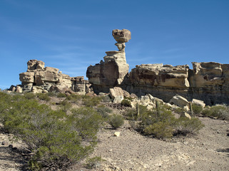 Rock formations at Ischigualasto Provincial Park, San Juan, Argentina