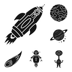 Vector design of colonization  and sky icon. Collection of colonization  and galaxy  vector icon for stock.