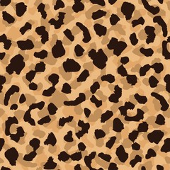 Leopard skin seamless pattern. Abstract animal fur wallpaper. Contemporary backdrop.