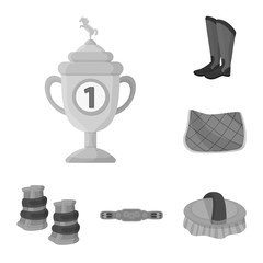 Vector design of race  and horse  icon. Set of race  and racing  stock symbol for web.