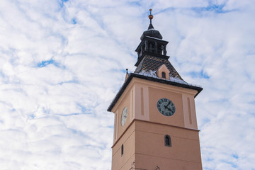 Fototapeta na wymiar Image of Town Hall Square in Brasov, Romania