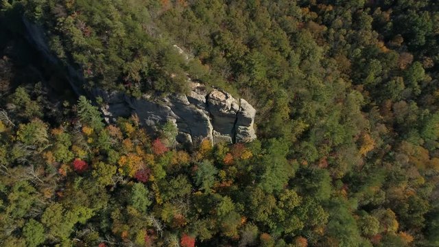 Red River Gorge rock formation in Slade, Kentucky, aerial