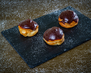 Rounded Chocolate Eclairs