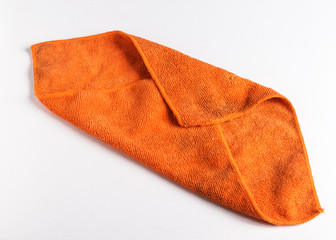 Microfiber cloth on white background.
