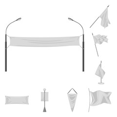 Vector illustration of promotional  and textile  icon. Collection of promotional  and white  stock symbol for web.