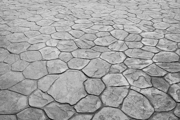 Patterns nature of  seamless old gray or black stone pavement for background or texture