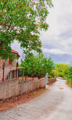 Rural view from the villige up in the mountain