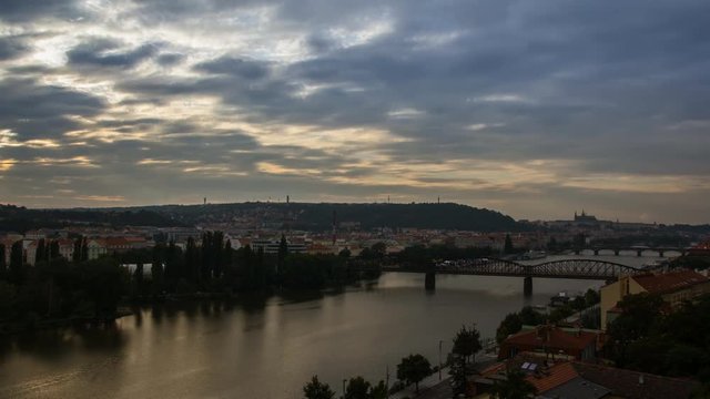 Prague twilight timelapse 4K