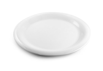 empty plate isolate on white background