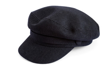 a black woman fashion cap isolated on a white background. This has clipping path