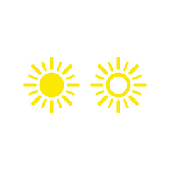 Sun icon vector isolated