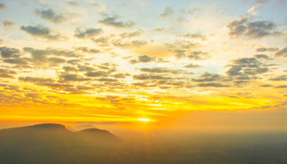 sunrise in the morning.