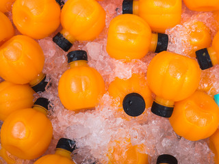 Orange juice in ice