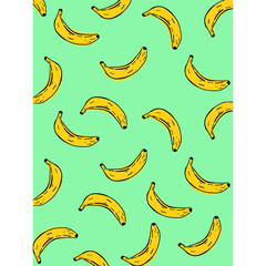 hand drawing bananas