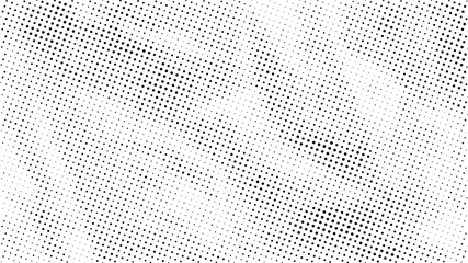 Halftone gradient pattern. Abstract halftone dots background. Monochrome dots pattern. Grunge crumpled texture. Pop Art, Comic small dots. Design for presentation, business cards, report, flyer, cover