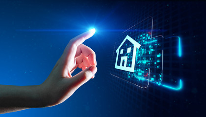 Smart home Automation Control System. Innovation technology internet Network Concept