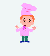 Chef makes a gesture of tired resignation.