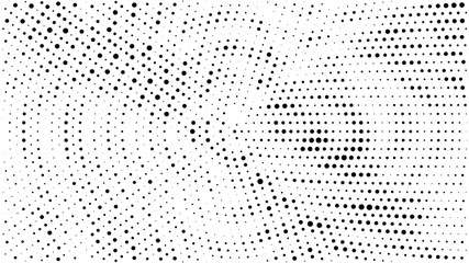 Halftone gradient pattern. Abstract halftone dots background. Monochrome dots pattern. Grunge radial texture. Pop Art, Comic small dots. Design for presentation, business cards, report, flyer, cover