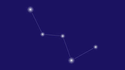 Fototapeta premium Cassiopeia constellation vector design