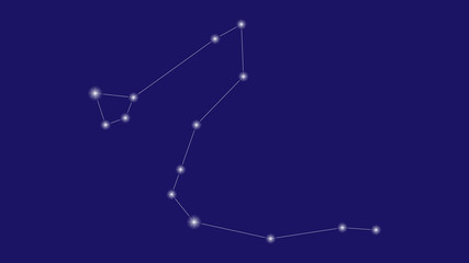 Draco constellation vector design © alionaprof