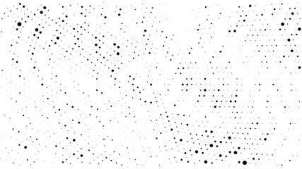 Halftone gradient pattern. Abstract halftone dots background. Monochrome dots pattern. Grunge radial texture. Pop Art, Comic small dots. Design for presentation, business cards, report, flyer, cover