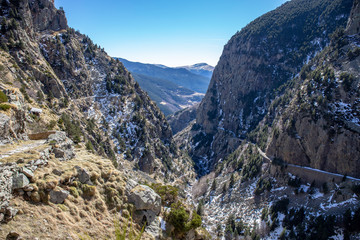 Climb to the Nuria Valley, Catalonia, Spain