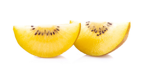 gold kiwi fruit isolated on white background