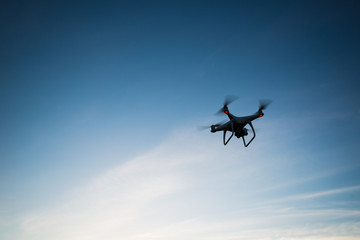 Drone in the evening sky