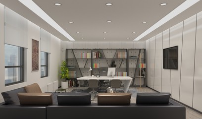 3d render modern office