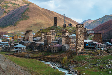 Ushguli - the highest inhabited village in Europe. Caucasus, Georgia, Upper Svaneti