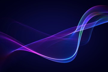 Abstract multicolored light waves background