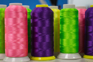 thread trendy colors in rolls ,for the manufacture of embroidery