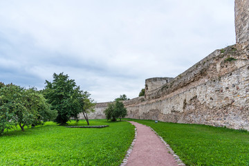 The Izborsk fortress. The ruins of the oldest stone fortress in Russia. Izborsk, Pskov region, Russia