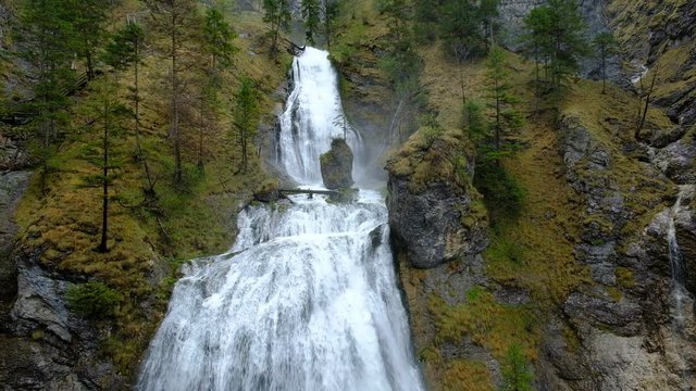 waterfall at wasserlochklamm, palfau, styria, austria