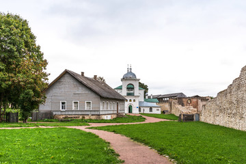 Fototapeta na wymiar The Izborsk fortress. The ruins of the oldest stone fortress in Russia. Izborsk, Pskov region, Russia