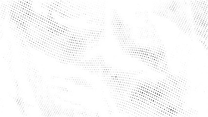 Halftone gradient pattern. Abstract halftone dots background. Monochrome dots pattern. Grunge texture. Pop Art, Comic small dots. Wave twisted dots. Design for presentation, report, flyer, cover, card