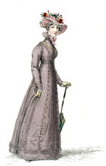 Fototapeta na wymiar Woman in old dress