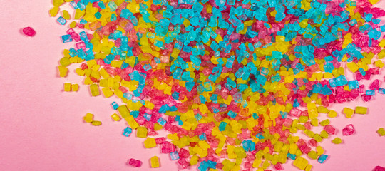 colorful sugar crystal