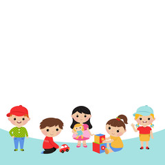 Collection of happy children