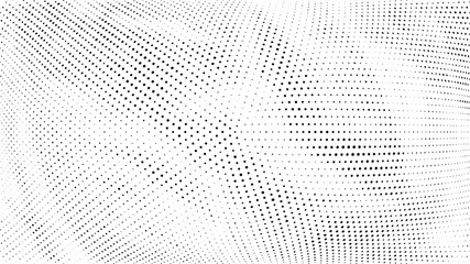 Halftone gradient pattern. Abstract halftone dots background. Monochrome dots pattern. Grunge radial texture. Pop Art, Comic small dots. Design for presentation, business cards, report, flyer, cover