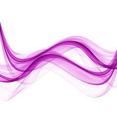 Fototapeta na wymiar Abstract waves of purple on a white background